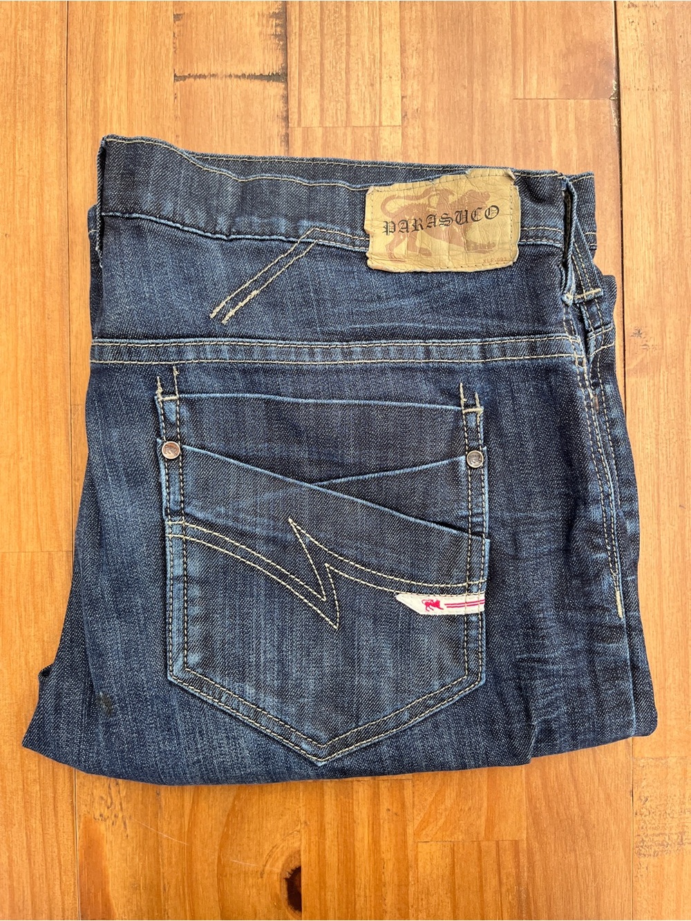 Parasuco Men’s Indigo Blue Straight Jeans Size 36/34